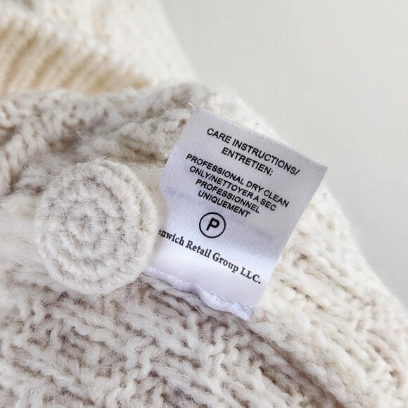 The Westside Baby Alpaca Wool Blend Soft Fuzzy Knit Cropped Cardigan Sweater XS - Picture 11 of 11